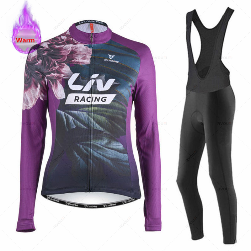 Cycling Gear Jersey - Liv femmes hiver Bicicleta ensemble extérieur