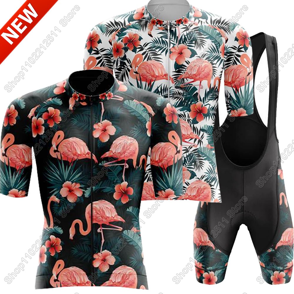 Cycling Bib Shorts - Maillot de cyclisme Flamingo pour hommes,